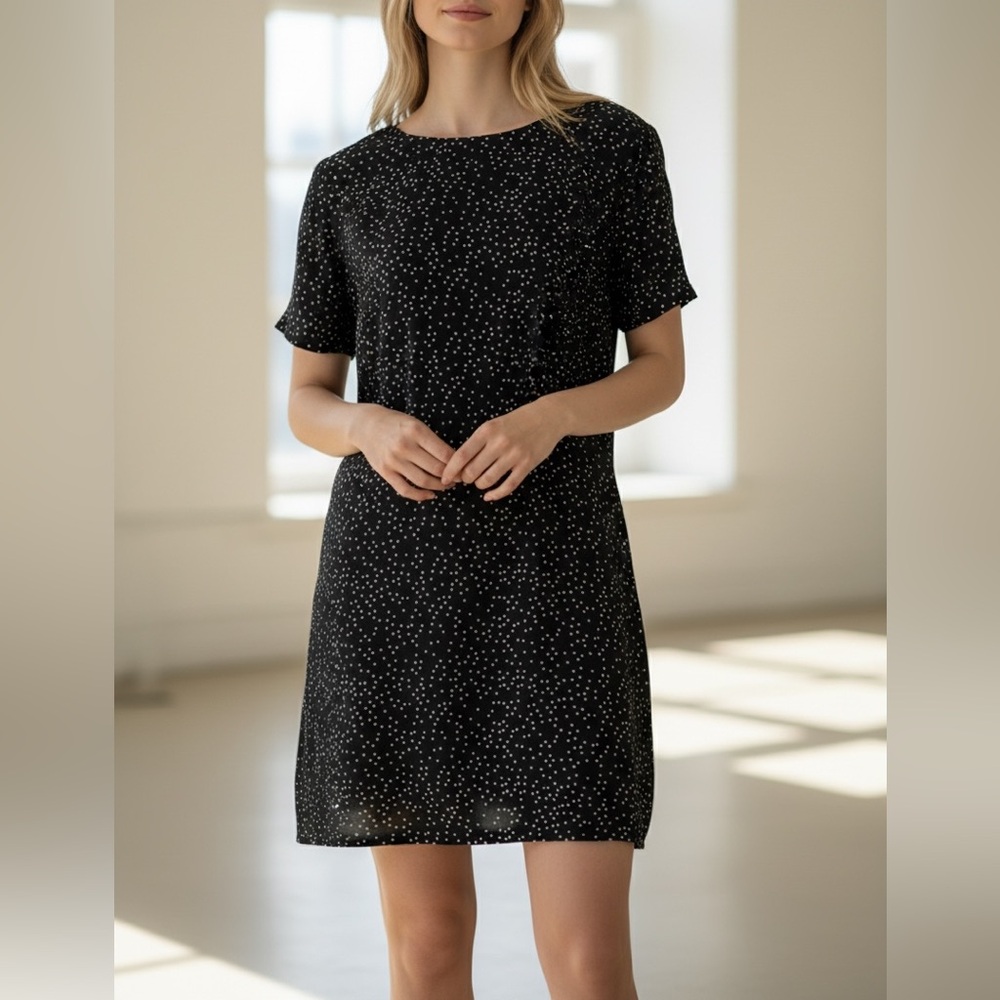 Madewell Black and White Backless Dress